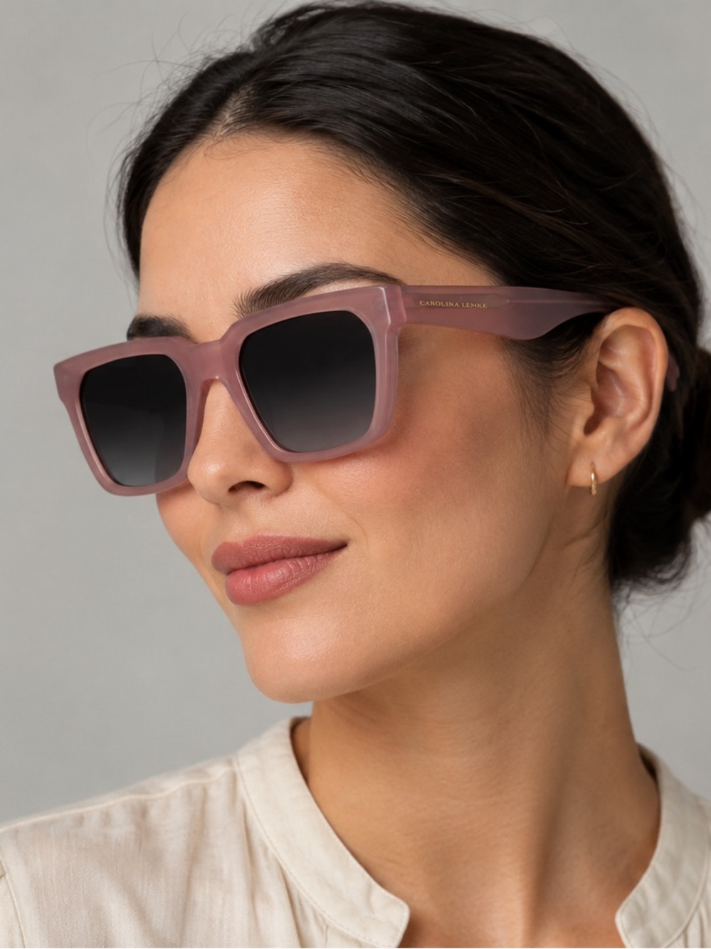 Carolina Lemke Berlin Eyewear - Foo Milky, Purple + Luxury Case CL7923-07